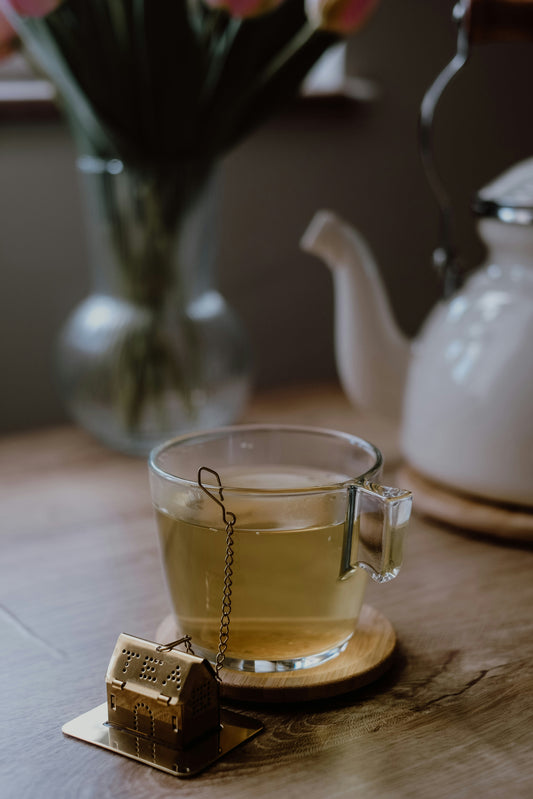 A cup of marshmallow root tea.