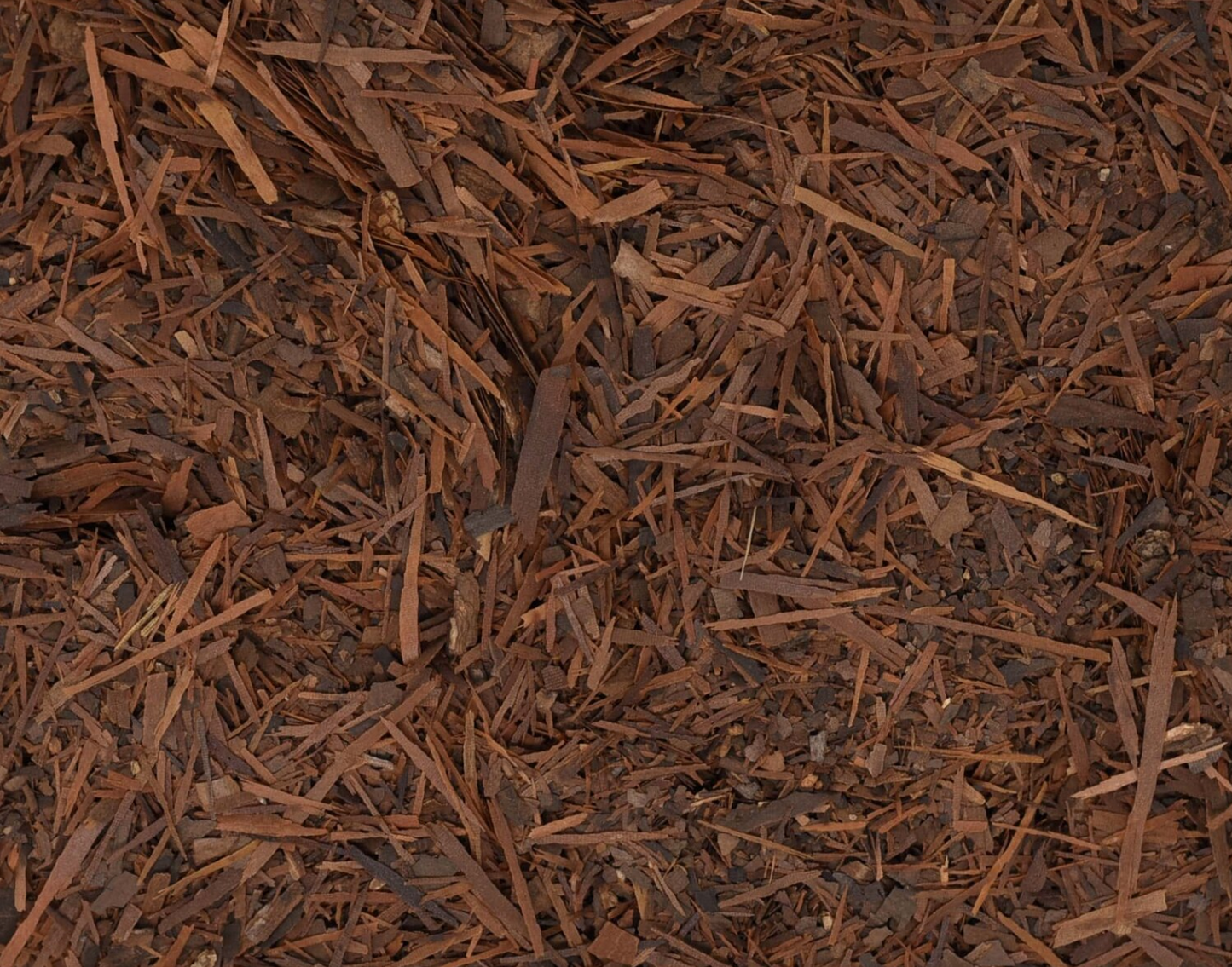 Close-up of dried pau d'arco bark, showing chopped dark brown bark used for teas and herbal remedies.